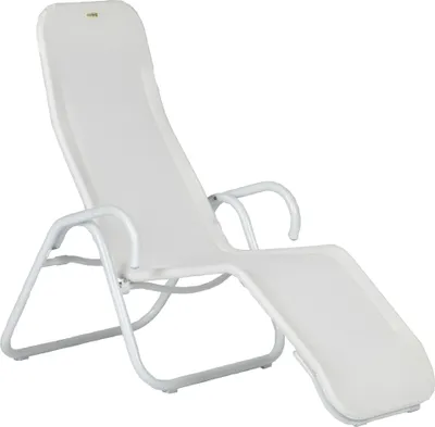 Produktbild von Acamp Calypso klappbare Gartenliege, snow, Stahlrohr Acatex-Gewebe, L 137 x B 75 x H 107 cm, 110 kg, schadstofffrei