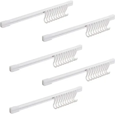 Produktbild von Küchenutensilienhalter 5 Stück, selbstklebend, ohne Bohren, 50 Haken, 30 cm lang