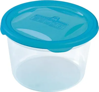 Produktbild von Heidrun 1771, Universalbehälter, 1 l, Blau, Transparent, Abziehbarer Deckel, 91 mm, 14,5 cm