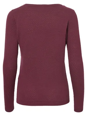 Produktbild von VERO MODA Eleganter Feinstrick Sweater Struktur Longsleeve VMCARE Pullover Größe: S