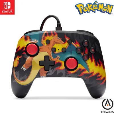 Produktbild von PowerA Verbesserter kabelgebundener Controller für Nintendo Switch, Charizard-Feuersturm