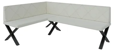 Produktbild von Eckbank Akiko Metal X-128x196-Links-Inari22- Stoff|Eckbankgruppe für Ihrem Esszimmer|Küche|modern|Sitzecke|Essecke