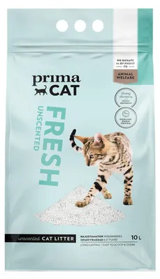 Productafbeelding van PrimaCat - Geurneutrale kattenbakvulling, vormt stevige klontjes, 10 liter (8,7 kg)