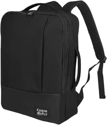 Produktbild von Rucksack 40x30x10 cm, schwarz, für Handgepäck bei Fluggesellschaften, Reisetasche