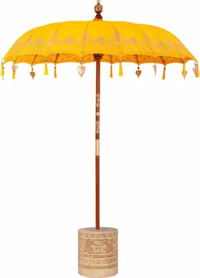 Immagine prodotto di vidaXL Ombrellone balinese con base gialla 185 x 185 x 260 cm