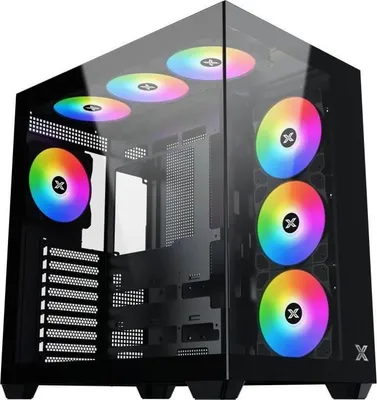 Produktbild von PC Gehäuse Cube XIGMATEK Aqua V AIR, ATX, Tempered Glass, ARGB, Schwarz, Micro ATX, Mini-ITX