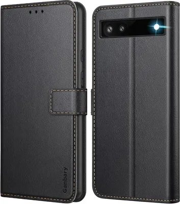 Zdjęcie produktu dla Skórzane etui na telefon komórkowy Google Pixel 6a Foldable, czarne