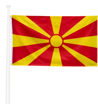 Flagge Nordmazedonien 90x150 cm, wetterfest, mit 2 Metallösen