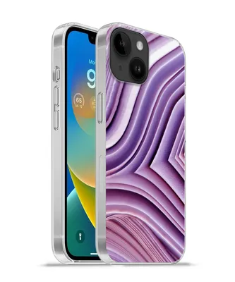 Produktbild von MuchoWow® Handyhülle Schutzhülle Hülle für Apple iPhone 14 - Softcase Naturstein - Nahaufnahme - Weiß Silikon Softcase Handy Hülle - Mobiltelefonhülle