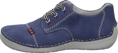 Produktbild von Rieker 52520 Damen Halbschuhe Sneaker Schnürschuhe, Größe:36 EU, Farbe:Blau