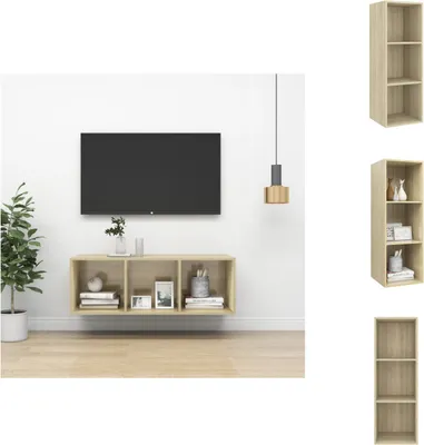 Immagine prodotto di vidaXL Sonoma rovere mobile TV a parete 37x37x107 cm materiale legno - Mobili TV