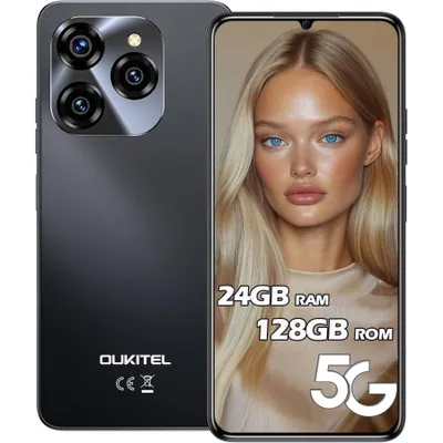 Produktbild von OUKITEL C50 5G entsperrte Mobiltelefone Android 14 Smartphone, 24 GB+128GB 6,8 Zoll Großbild-Mobiltelefon 6,8 Zoll HD 50 MP Dual-SIM GPS/OTG, Schwarz