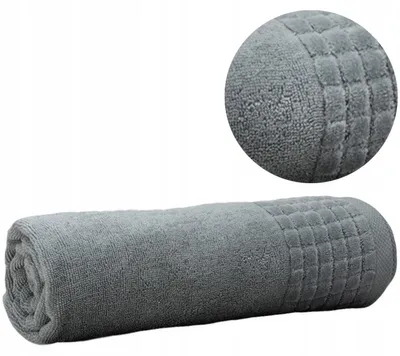 Produktbild von Frottee Handtuch Hellgrau 70x140 cm Saugstark Flauschig Baumwolle
