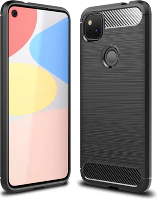 Obrázok produktu pre NALIA puzdro na mobilný telefón pre Google Pixel 4a, karbónové puzdro, silikónový kryt, ochranná taška