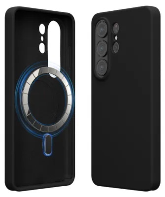 Produktbild von kwmobile TPU Silikon Hülle für Samsung Galaxy S26 Ultra - Weiche Handyhülle kompatibel mit MagSafe, magnetisches Backcover in Schwarz