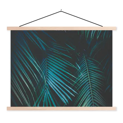 Produktbild von MuchoWow® Textilposter Palme - Palmenbaum - Tropisch 60x45 cm mit holzfarbenen Rahmen - Bild