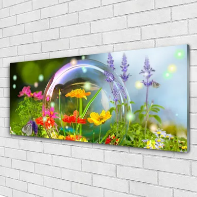 Produktbild von Acrylglasbilder 125x50 Wandbild Druck Blumen Natur