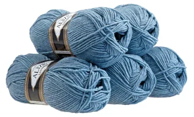 Produktbild von 5 x 100 g ALIZE Lanagold 49% Wolle Strickgarn Winterwolle Schurwolle Farbwahl