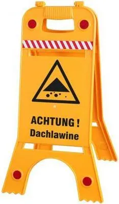 Produktbild von Warnaufsteller Aufsteller - Achtung! Dachlawine - Gr. ca. 28 x 64 cm - 308537/2