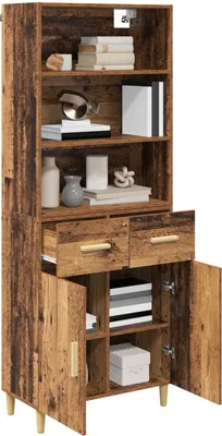 Immagine prodotto di vidaXL Credenza in legno vecchio 69,5 x 32,5 x 180 cm Materiale a base di legno