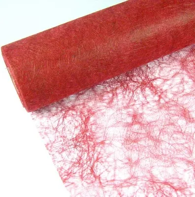 Produktbild von 25m Sizoflor ® Original Tischband Tischläufer Tischdeko Faserseide 30cm / 300mm, Farbe:rot