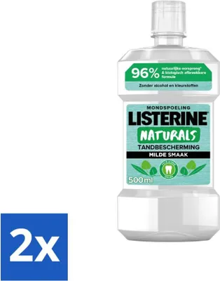 Productafbeelding van Listerine Naturals mondwater voor tandbescherming, 500 ml - voordeelverpakking - 2 stuks