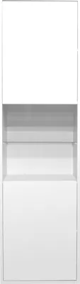 Produktbild von FURNARO Standvitrine Lindos Vitrine Vitrinenschrank weiß matt lack B/H/T: 51x182x45 cm