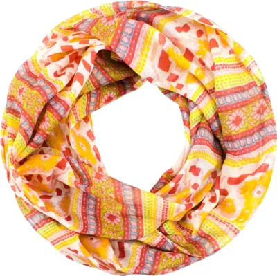 Produktbild von Sunsa Damen Loop Schal. Baumwolle Schlauchschal. Dünn Loopschal mit Blumendesign