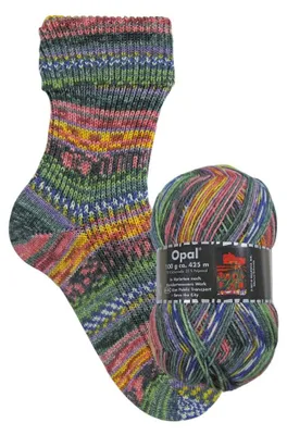 Produktbild von Opal Hundertwasser 4-fädige Sockenwolle,100g/425m LL, 75% Schurwolle/25% Polyamid Save the City Fb. 3202