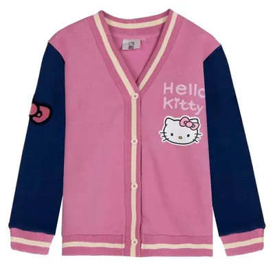 Zdjęcie produktu dla Cerda Group Bluza baseballowa Hello Kitty z szorstkiego dżerseju, różowa, rozmiar 8 lat, dla dzieci, różowa, rozmiar 8 lat