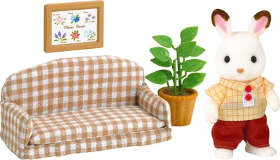 Produktbild von Sylvanian Families Schokoladenhasen Vater mit Sofa