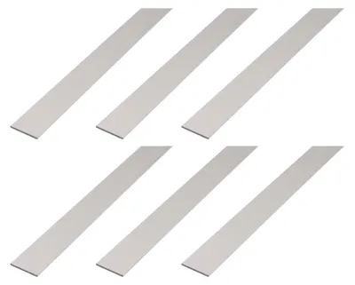 Produktbild von Alberts 6 x Flachstange, Aluminium, silberfarbig eloxiert, 15 x 2 mm, Länge 1 m