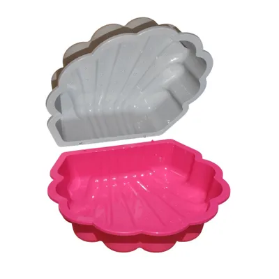 Produktbild von Sand- & Wassermuschel 2-teilig für Kinder, Grau/Pink mit Sternen