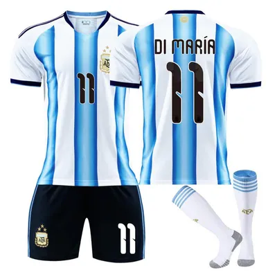 Zdjęcie produktu dla #11 DI MARIA - Koszulki reprezentacji Argentyny na Mistrzostwa Świata 2026 - Dostępne dla dorosłych i dzieci. ROZMIAR: XS
