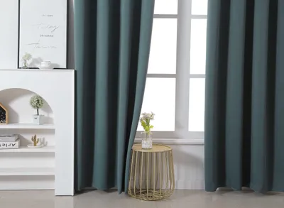 Produktbild von Türkisfarbener Vorhang OXFORD 140 x 250 cm, Aufhängung: Plisseeband