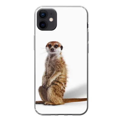 Produktbild von MuchoWow® Handyhülle Schutzhülle Hülle für iPhone 12 mini Erdmännchen - Tiere - Fell Silikon Softcase Handy Hülle - Bild