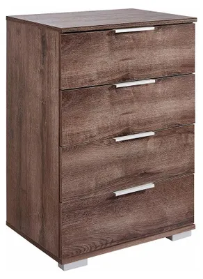 Image de Commode à tiroirs Easy Plus, 52 x 38 x 74 cm, en chêne boueux