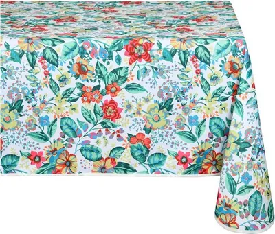 Image de Nappe rectangle Fleurs colorees