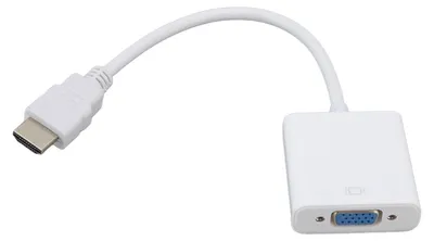 Image de Adaptateur HDMI vers VGA ABS 1080p/1.4, prêt à l'emploi, blanc