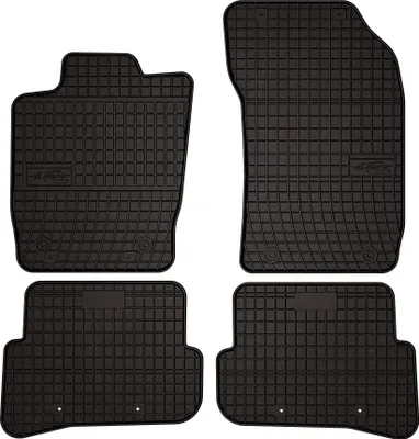 Image de Tapis de sol voiture en caoutchouc pour Audi A1 8X (2010-, hatchback) Noir, lot de 4 pièces, fixations