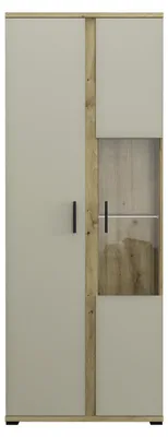 Produktbild von Vitrine KANADA mit Beleuchtung, 6 Regalböden und Artisan Eiche Holznachbildung