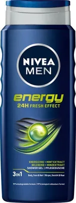 Image de Nivea Men Body Face & Hair Energy Shower Gel 500ml
