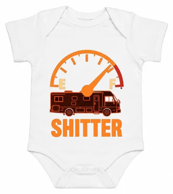 Image de SHITTER - Body pour bébé, blanc, taille 12/18 mois, idéal pour les vacances en camping-car ou en camping, style "Cousin Eddie"