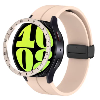 Produktbild von Für Samsung Galaxy Watch 6 Classic 47mm Smartwatch Schutzrahmen Zeitstrahl Rosa