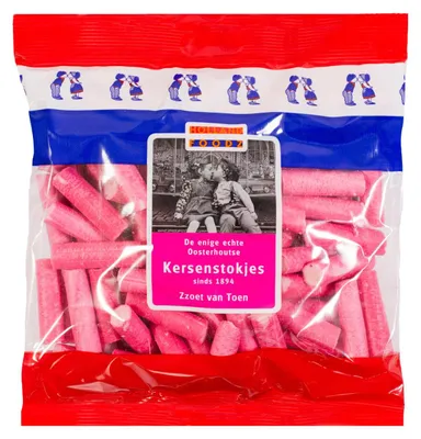 Immagine prodotto di Holland Foodz De Oosterhoutse Kersenstokjes 500g – Snack Croccante con Bastoncini di Ciliegia