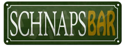 Produktbild von Blechschild Schnapsbar Kneipe Bar, 27x10cm, Blechschilder Spruch Gäste Theke