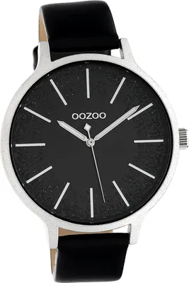Produktbild von Oozoo Leder Damen-Herren Uhr Analog Quarzuhr Armband schwarz Timepieces D2UOC10569