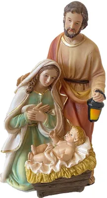 Produktbild von Krippenfigur Krippenblock 19 cm Polyresin Deko Weihnachtsfigur
