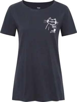 Produktbild von mavi Kurzarm T-Shirt mit Motiv Print und Rundhalsausschnitt Größe: XS