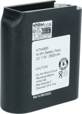 Produktbild von vhbw Akku Ersatz für Motorola NTN4538, NTN4593A, NTN4593B, NTN4592, NTN4593, NTN4593C, NTN4593DR für Funkgerät, Walkie Talkie (2700 mAh, 7,5 V, NiMH)